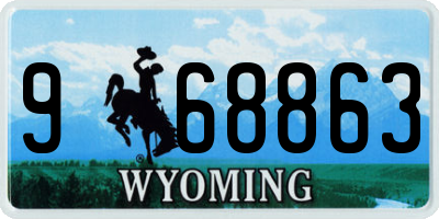 WY license plate 968863