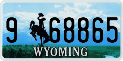 WY license plate 968865