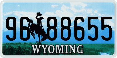 WY license plate 9688655