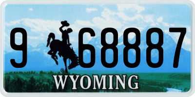 WY license plate 968887