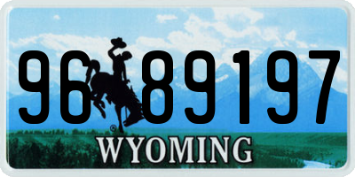 WY license plate 9689197