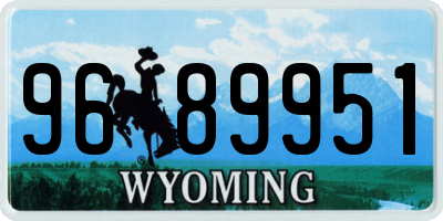 WY license plate 9689951