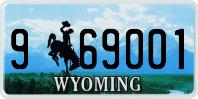 WY license plate 969001