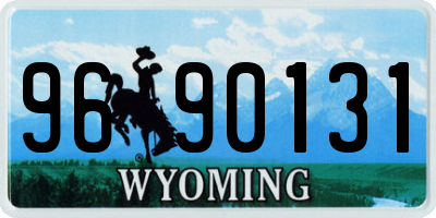 WY license plate 9690131