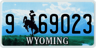 WY license plate 969023