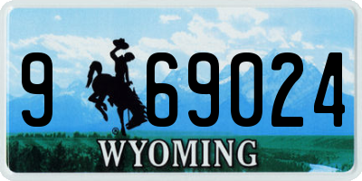 WY license plate 969024