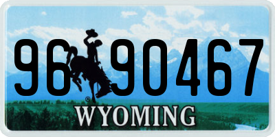 WY license plate 9690467