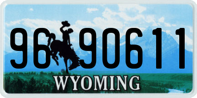 WY license plate 9690611
