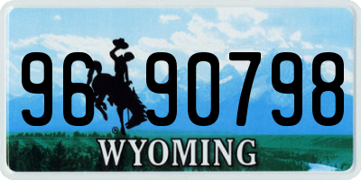 WY license plate 9690798