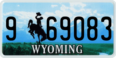 WY license plate 969083