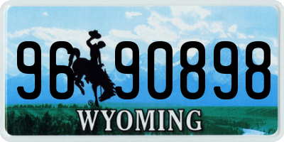 WY license plate 9690898
