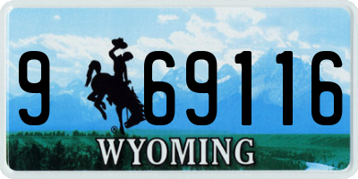 WY license plate 969116