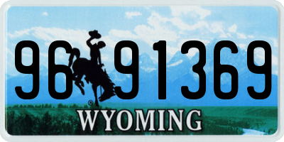 WY license plate 9691369