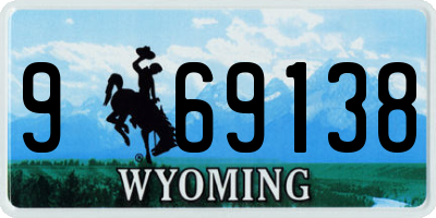 WY license plate 969138