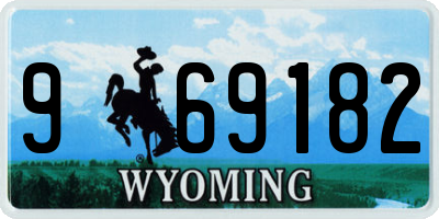 WY license plate 969182