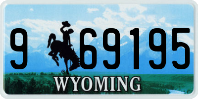 WY license plate 969195