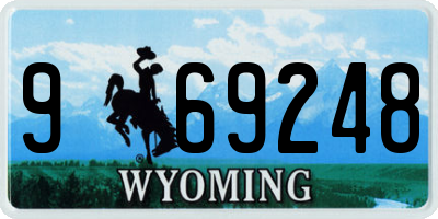 WY license plate 969248