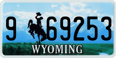 WY license plate 969253