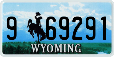 WY license plate 969291