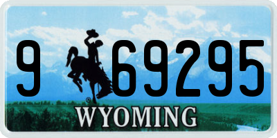 WY license plate 969295