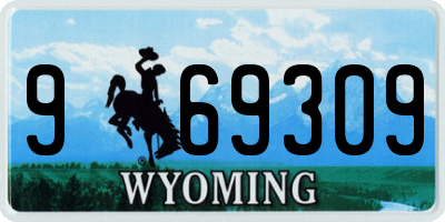 WY license plate 969309