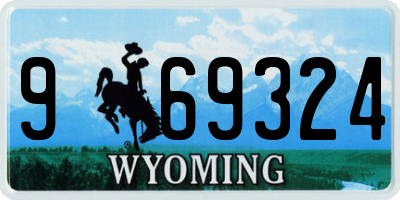 WY license plate 969324