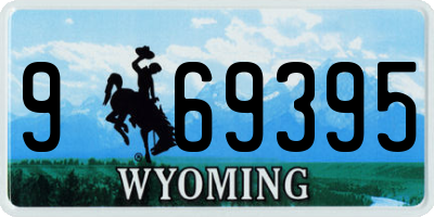 WY license plate 969395