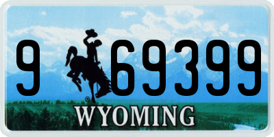 WY license plate 969399