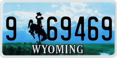WY license plate 969469