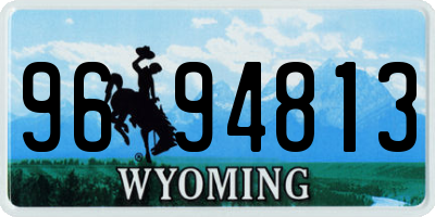 WY license plate 9694813