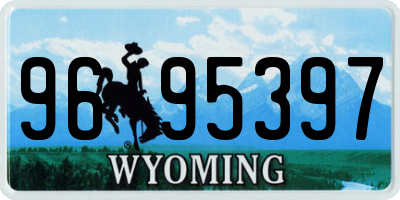 WY license plate 9695397