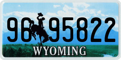 WY license plate 9695822
