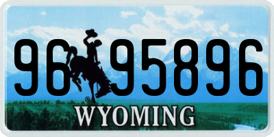 WY license plate 9695896