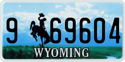 WY license plate 969604