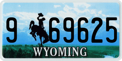 WY license plate 969625