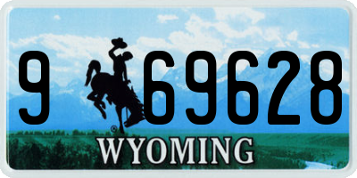 WY license plate 969628