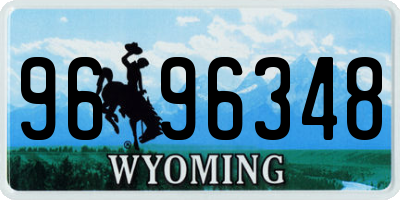 WY license plate 9696348