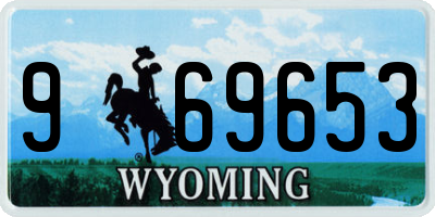 WY license plate 969653