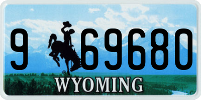 WY license plate 969680