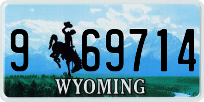 WY license plate 969714