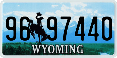 WY license plate 9697440