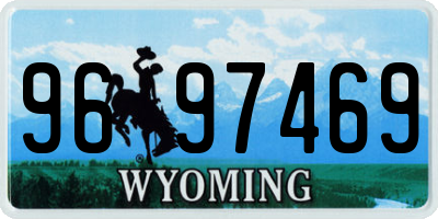 WY license plate 9697469