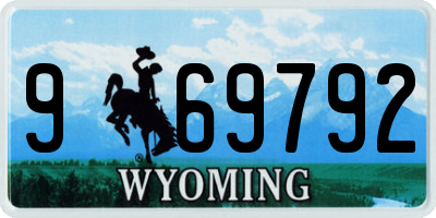 WY license plate 969792