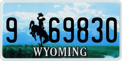 WY license plate 969830