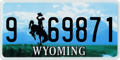 WY license plate 969871
