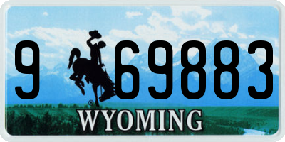 WY license plate 969883