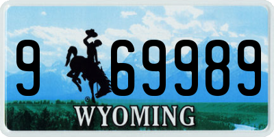 WY license plate 969989