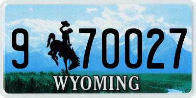 WY license plate 970027
