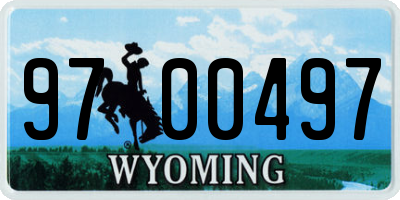 WY license plate 9700497