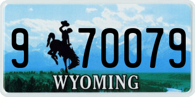 WY license plate 970079